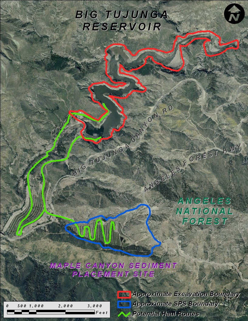 Big Tujunga Reservoir Project Map