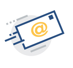 Automatic email solicitations for products and services selected