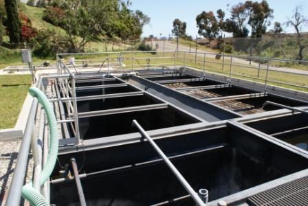 Photo 3-2. Extended Aeration Tanks with Secondary Clarifiers