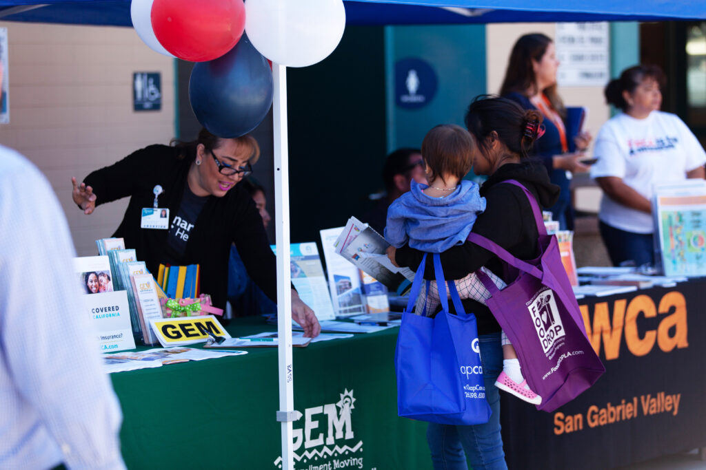 People in Basset Park in La Puente on October 4, 20219