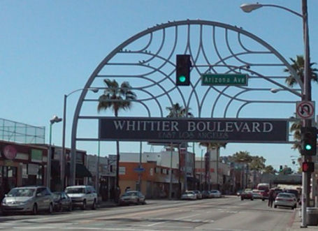 Welcome to Whittier Boulevard sign
